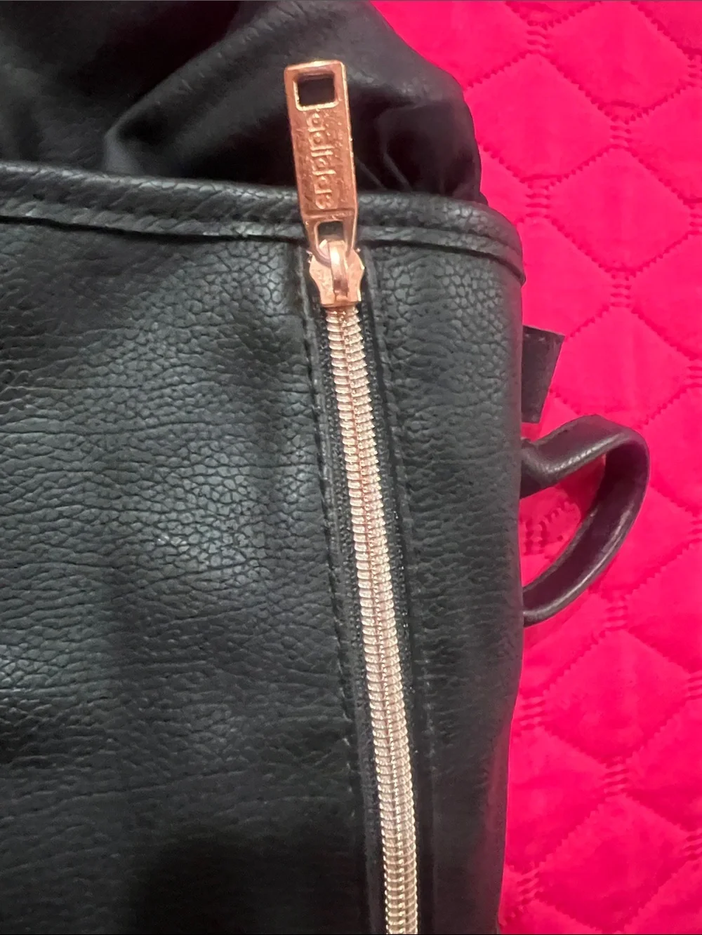 adidas Black Mini Backpack with Rose Gold Trim - Picture 7 of 11